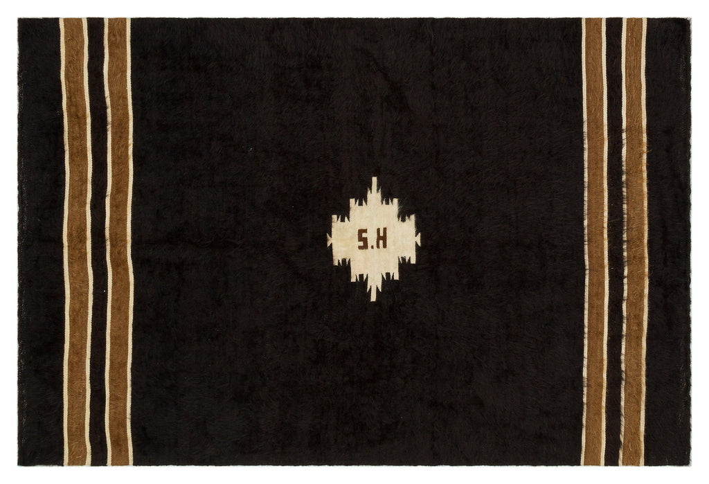 Geometric Over Dyed Kilim Rug 3'11'' x 5'11'' ft 120 x 180 cm