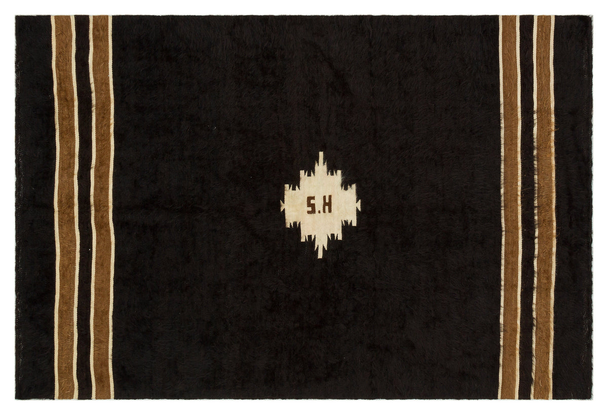 Geometric Over Dyed Kilim Rug 3&#39;11&#39;&#39; x 5&#39;11&#39;&#39; ft 120 x 180 cm