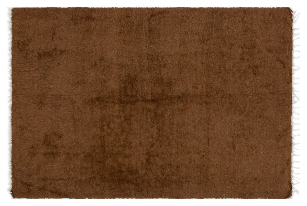 Geometric Over Dyed Kilim Rug 4&#39;2&#39;&#39; x 6&#39;3&#39;&#39; ft 127 x 190 cm