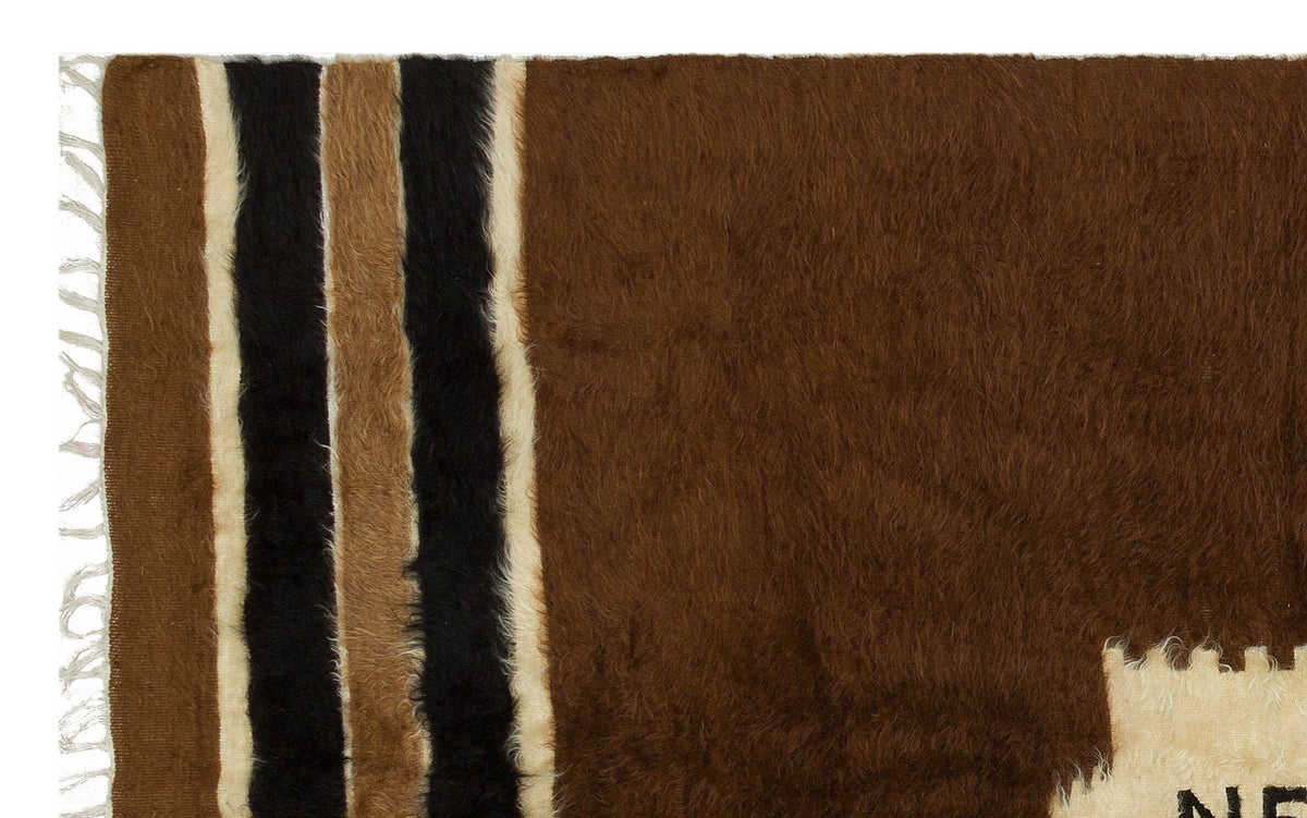 Geometric Over Dyed Kilim Rug 4&#39;4&#39;&#39; x 6&#39;9&#39;&#39; ft 132 x 205 cm