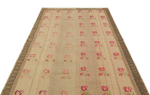 Geometric Over Dyed Kilim Rug 5'2'' x 8'3'' ft 158 x 252 cm