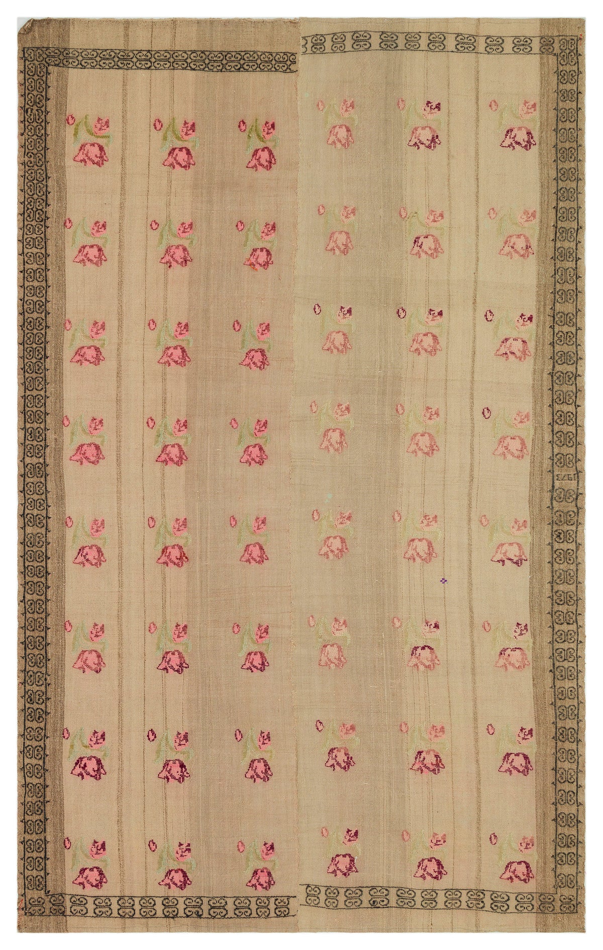 Geometric Over Dyed Kilim Rug 5&#39;2&#39;&#39; x 8&#39;3&#39;&#39; ft 158 x 252 cm