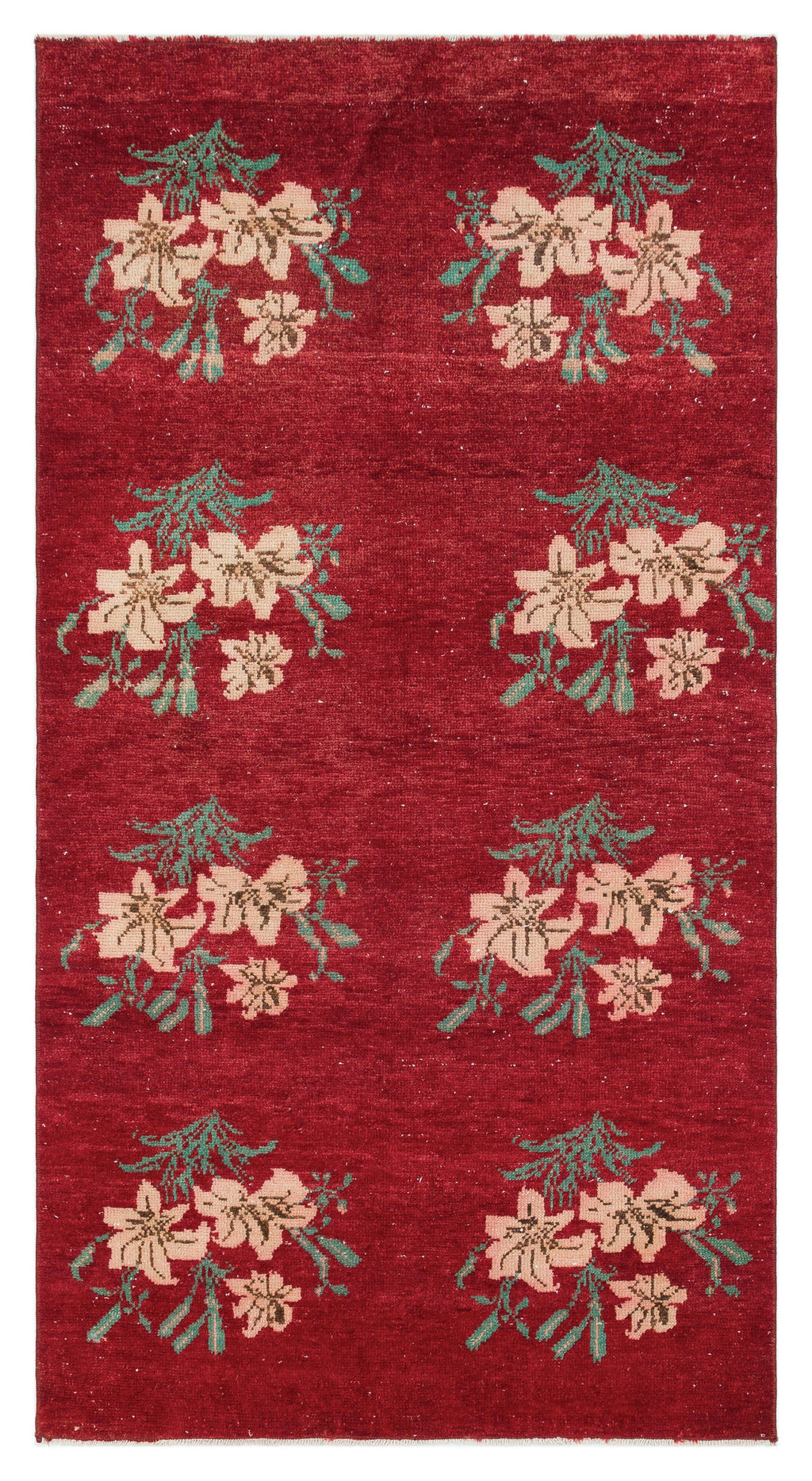 Natural Anatolium Turkish Vintage Rug 3'3'' x 6'2'' ft 100 x 187 cm