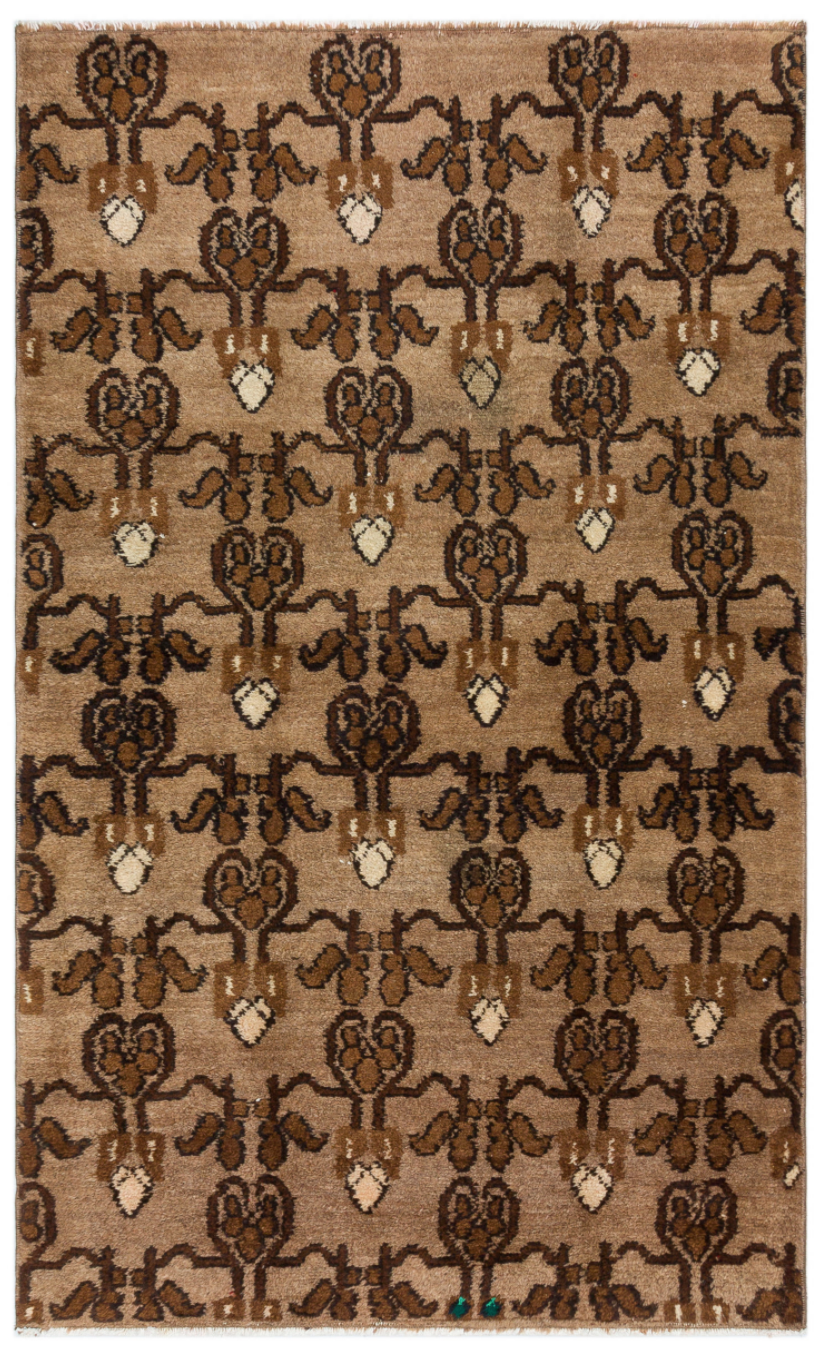 Natural Anatolium Turkish Vintage Rug 3'3'' x 5'5'' ft 98 x 164 cm