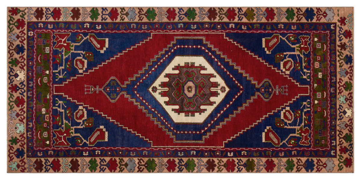 Natural Anatolium Turkish Vintage Rug 3&#39;10&#39;&#39; x 7&#39;10&#39;&#39; ft 116 x 239 cm