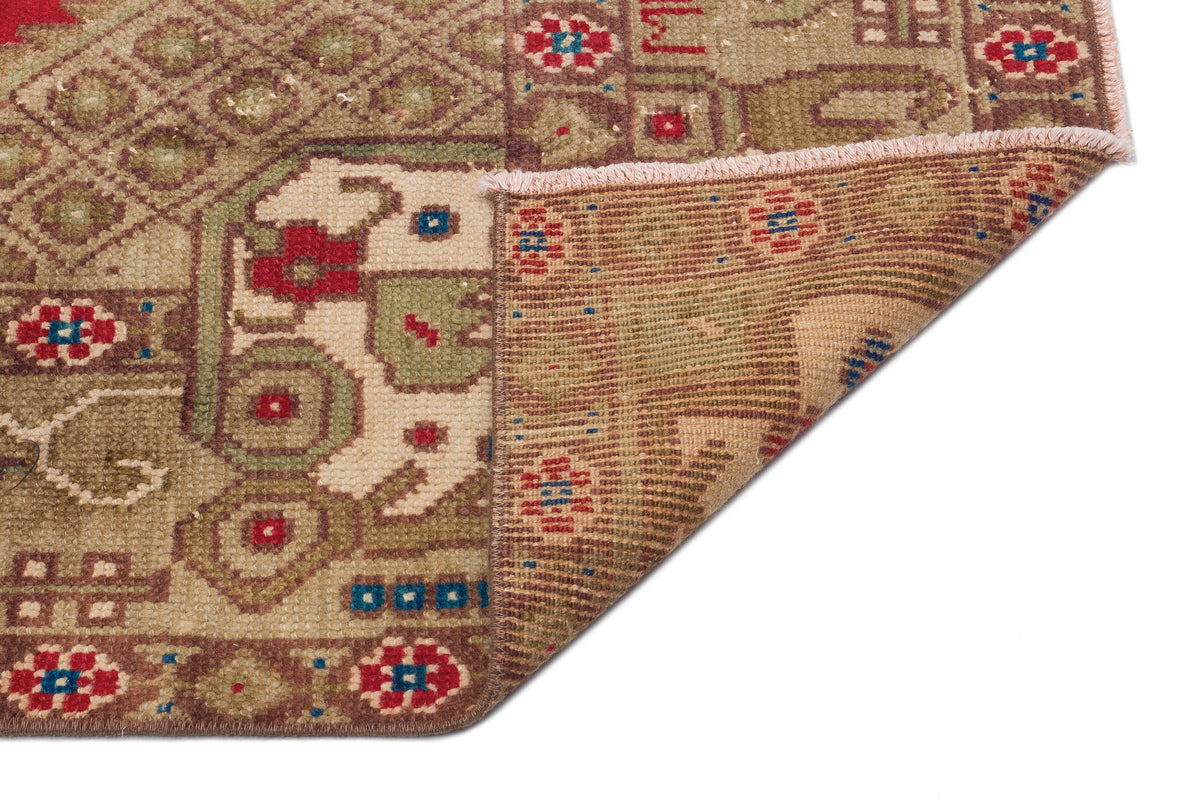 Natural Anatolium Turkish Vintage Rug 4&#39;12&#39;&#39; x 9&#39;1&#39;&#39; ft 152 x 276 cm