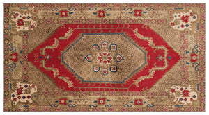 Natural Anatolium Turkish Vintage Rug 4'12'' x 9'1'' ft 152 x 276 cm