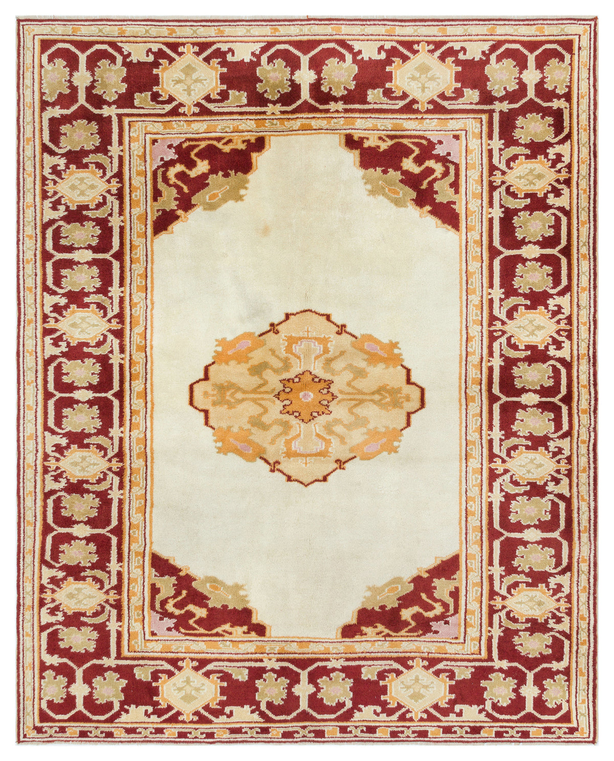 Natural Anatolium Turkish Vintage Rug 5&#39;9&#39;&#39; x 7&#39;1&#39;&#39; ft 175 x 215 cm