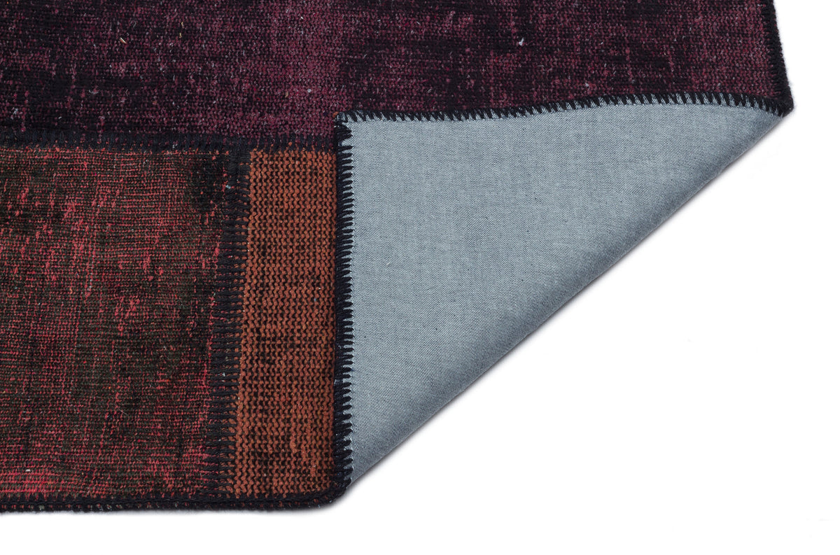 Black Over Dyed Patchwork Unique Rug 5&#39;3&#39;&#39; x 7&#39;7&#39;&#39; ft 160 x 230 cm