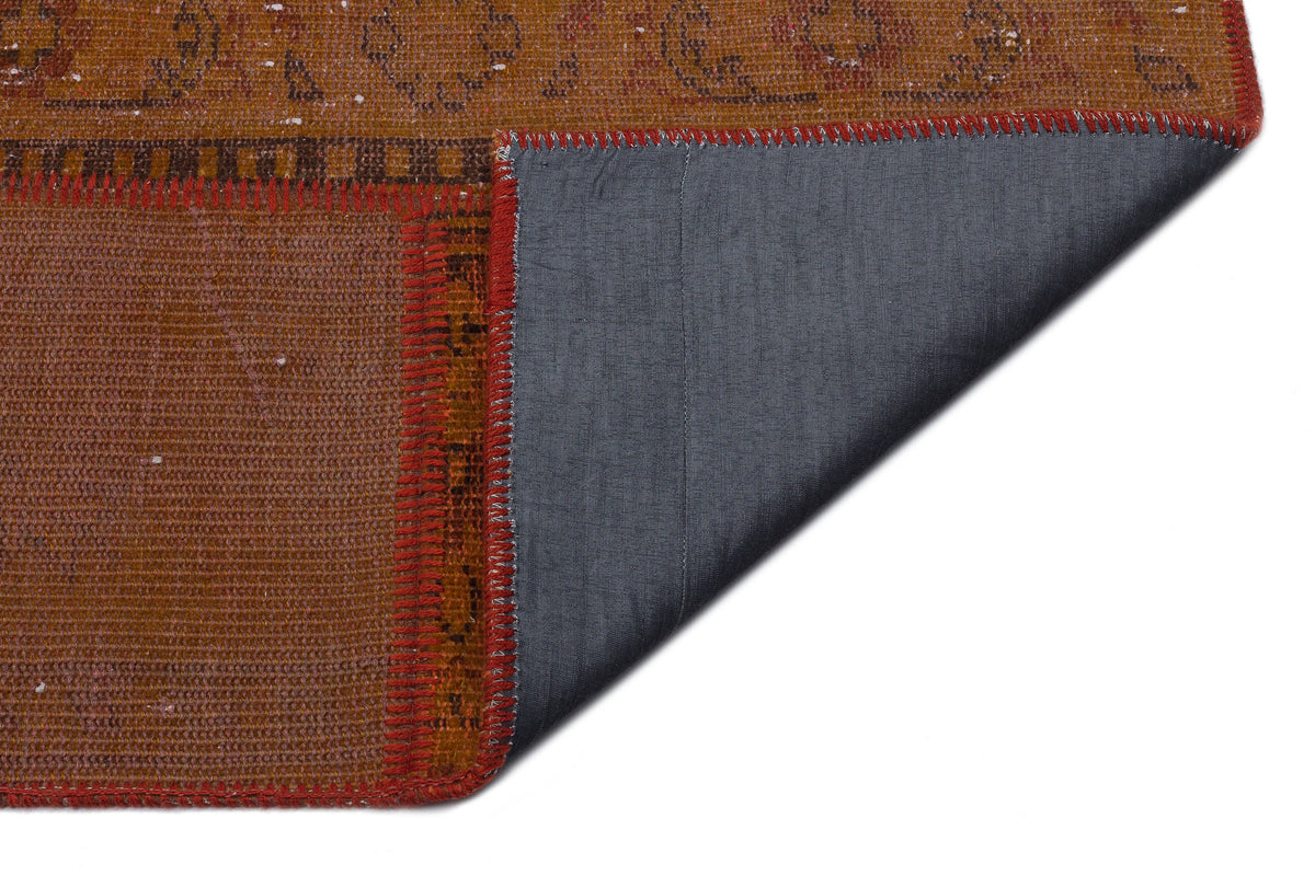 Brown Over Dyed Patchwork Unique Rug 5&#39;3&#39;&#39; x 7&#39;7&#39;&#39; ft 160 x 230 cm