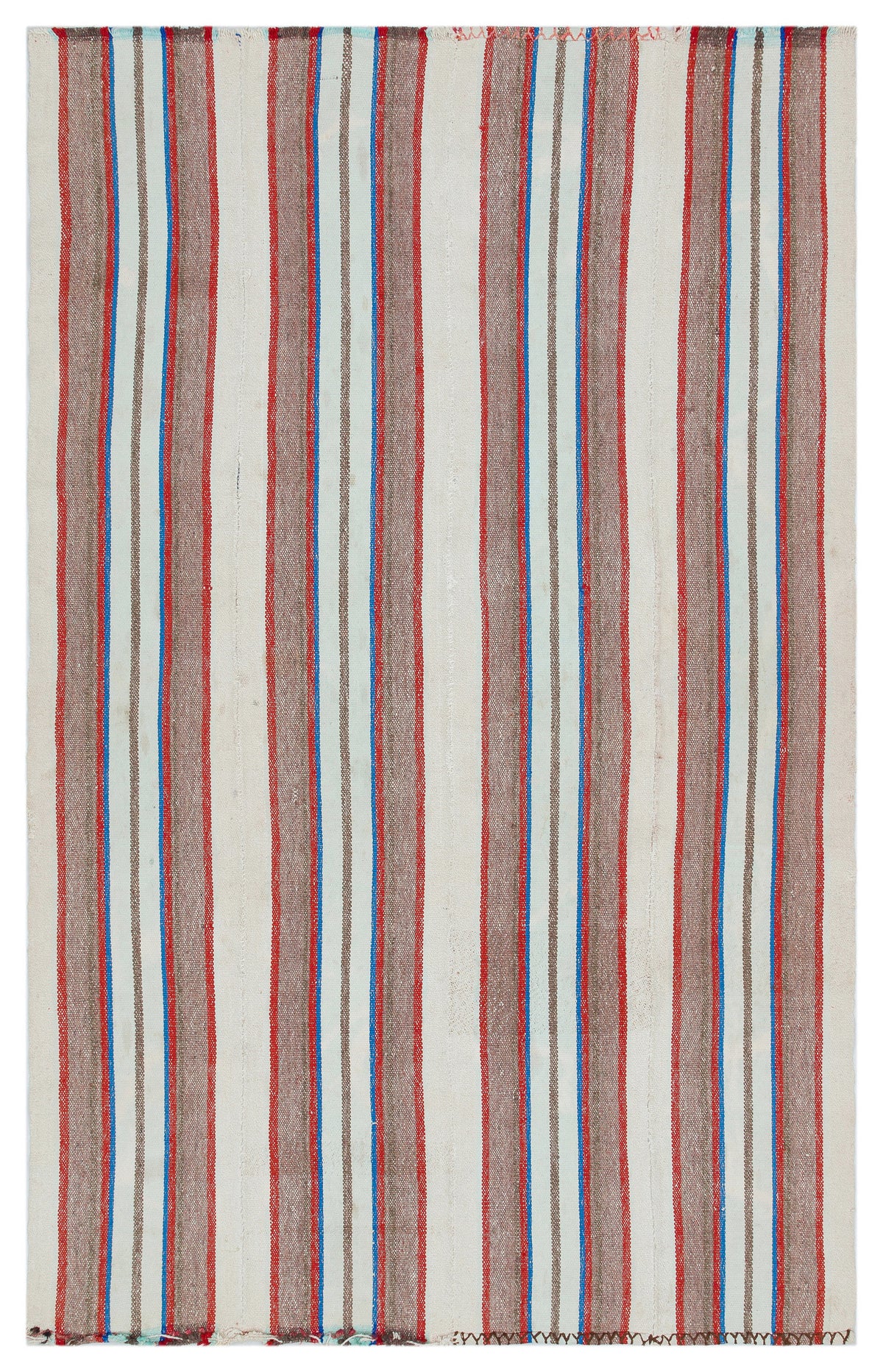 Striped Over Dyed Kilim Rug 4&#39;8&#39;&#39; x 7&#39;5&#39;&#39; ft 141 x 227 cm