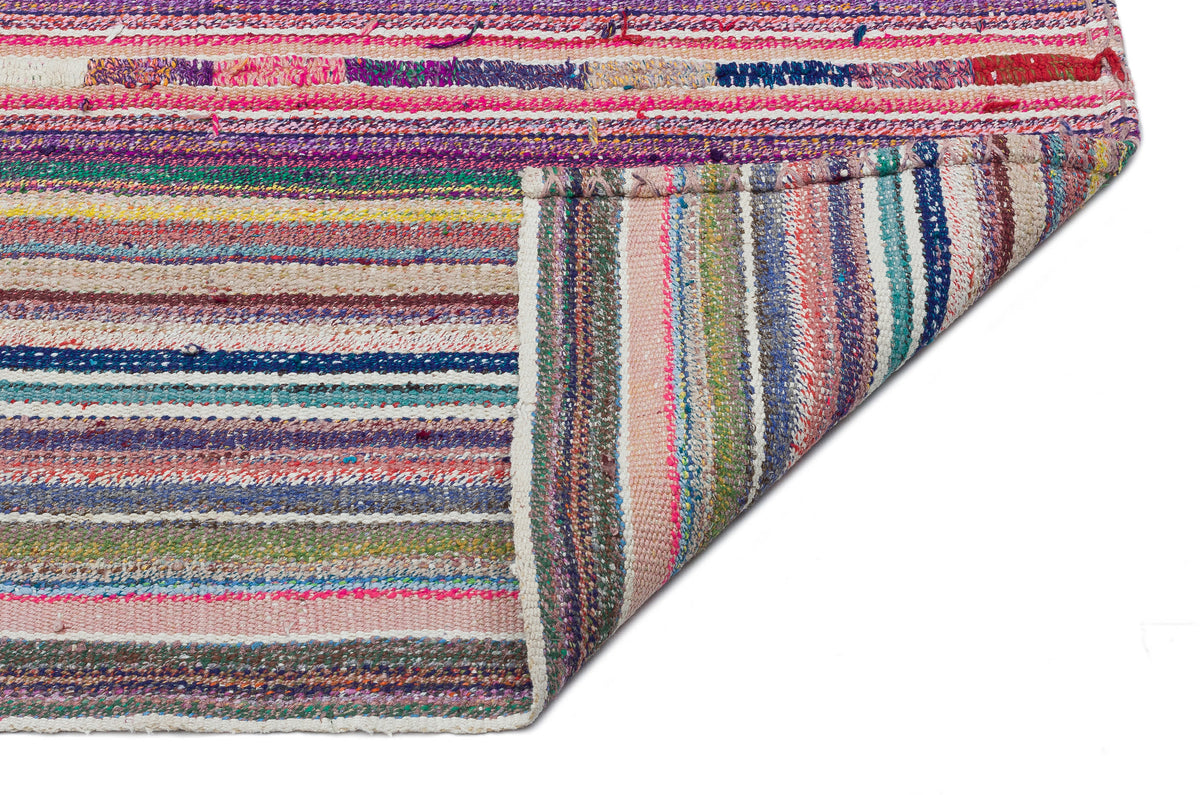 Striped Over Dyed Kilim Rug 5&#39;11&#39;&#39; x 8&#39;3&#39;&#39; ft 180 x 251 cm