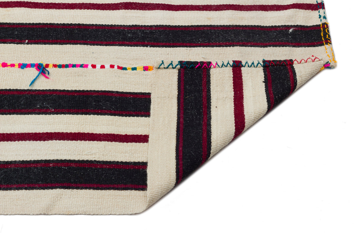 Striped Over Dyed Kilim Rug 4&#39;11&#39;&#39; x 10&#39;1&#39;&#39; ft 150 x 307 cm