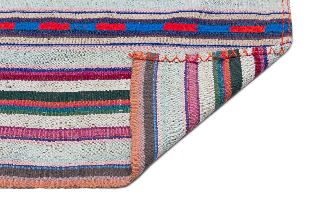 Striped Over Dyed Kilim Rug 5&#39;8&#39;&#39; x 9&#39;9&#39;&#39; ft 173 x 296 cm