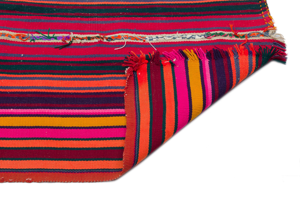 Striped Over Dyed Kilim Rug 5'10'' x 8'5'' ft 178 x 256 cm