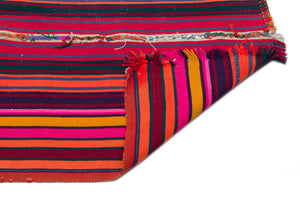 Striped Over Dyed Kilim Rug 5'10'' x 8'5'' ft 178 x 256 cm