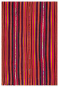 Striped Over Dyed Kilim Rug 5'10'' x 8'5'' ft 178 x 256 cm