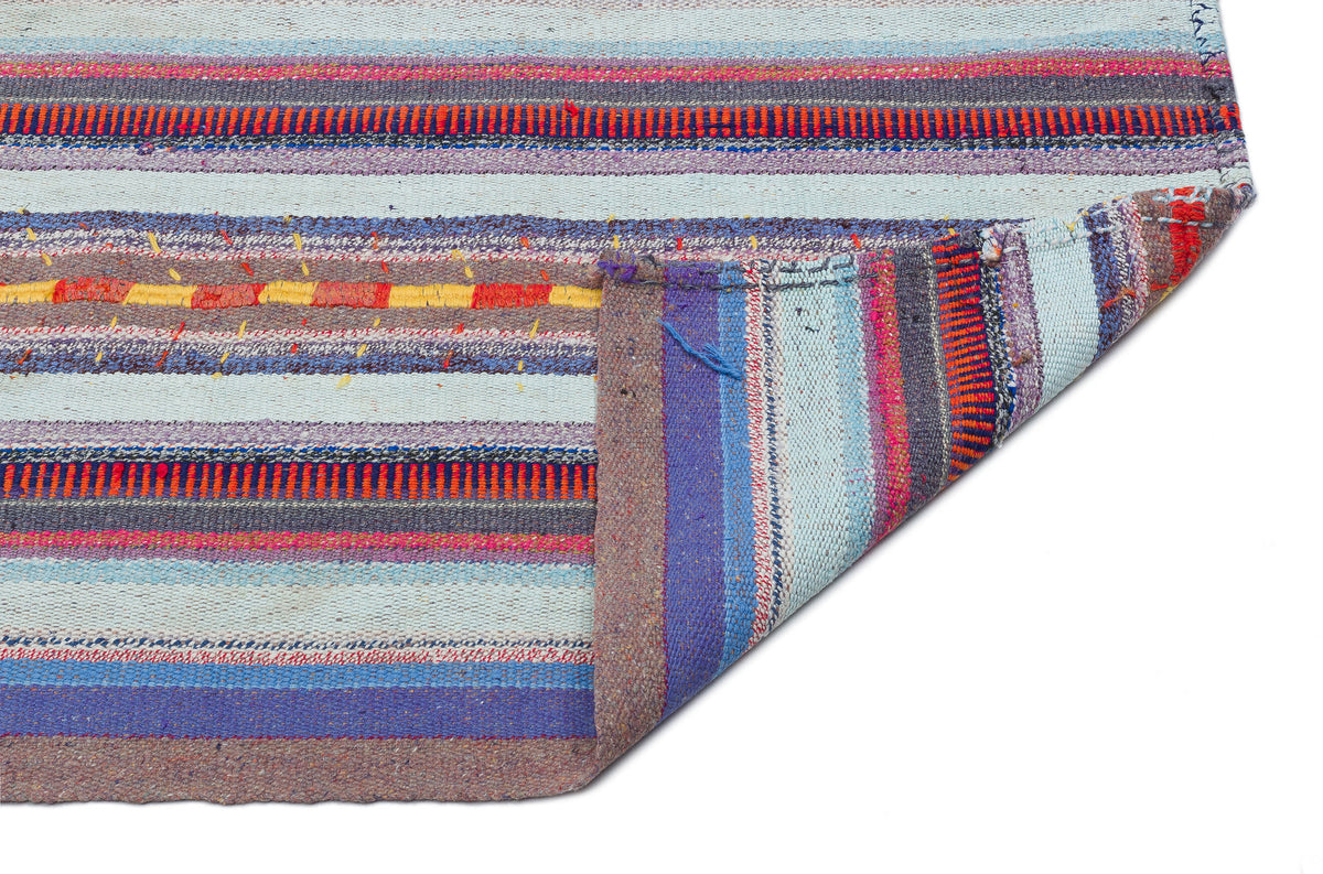 Striped Over Dyed Kilim Rug 4&#39;9&#39;&#39; x 8&#39;2&#39;&#39; ft 146 x 250 cm