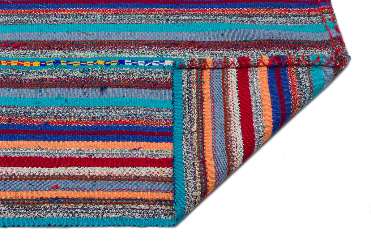 Striped Over Dyed Kilim Rug 5&#39;3&#39;&#39; x 10&#39;5&#39;&#39; ft 160 x 318 cm