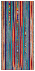 Striped Over Dyed Kilim Rug 5'3'' x 10'5'' ft 160 x 318 cm