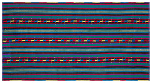 Striped Over Dyed Kilim Rug 5'5'' x 10'2'' ft 165 x 310 cm