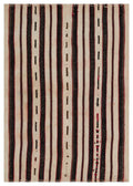 Striped Over Dyed Kilim Rug 4'10'' x 6'12'' ft 148 x 213 cm