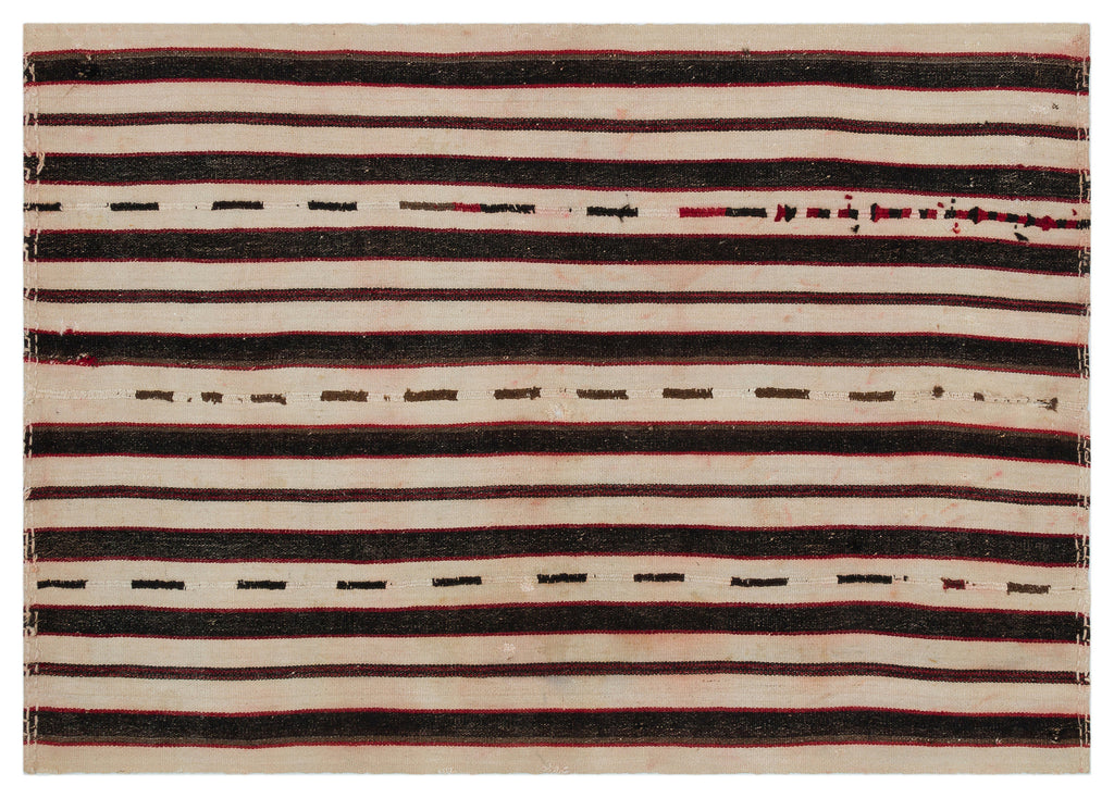 Striped Over Dyed Kilim Rug 4'10'' x 6'12'' ft 148 x 213 cm