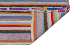 Striped Over Dyed Kilim Rug 5'8'' x 8'10'' ft 173 x 268 cm