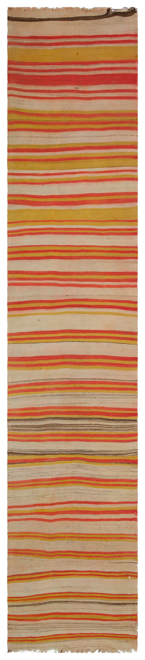 Striped Over Dyed Kilim Rug 2&#39;7&#39;&#39; x 13&#39;5&#39;&#39; ft 79 x 410 cm
