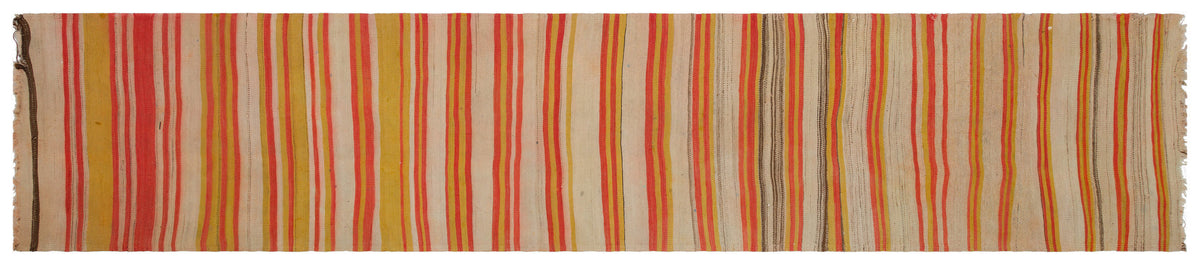 Striped Over Dyed Kilim Rug 2&#39;7&#39;&#39; x 13&#39;5&#39;&#39; ft 79 x 410 cm