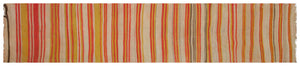 Striped Over Dyed Kilim Rug 2'7'' x 13'5'' ft 79 x 410 cm
