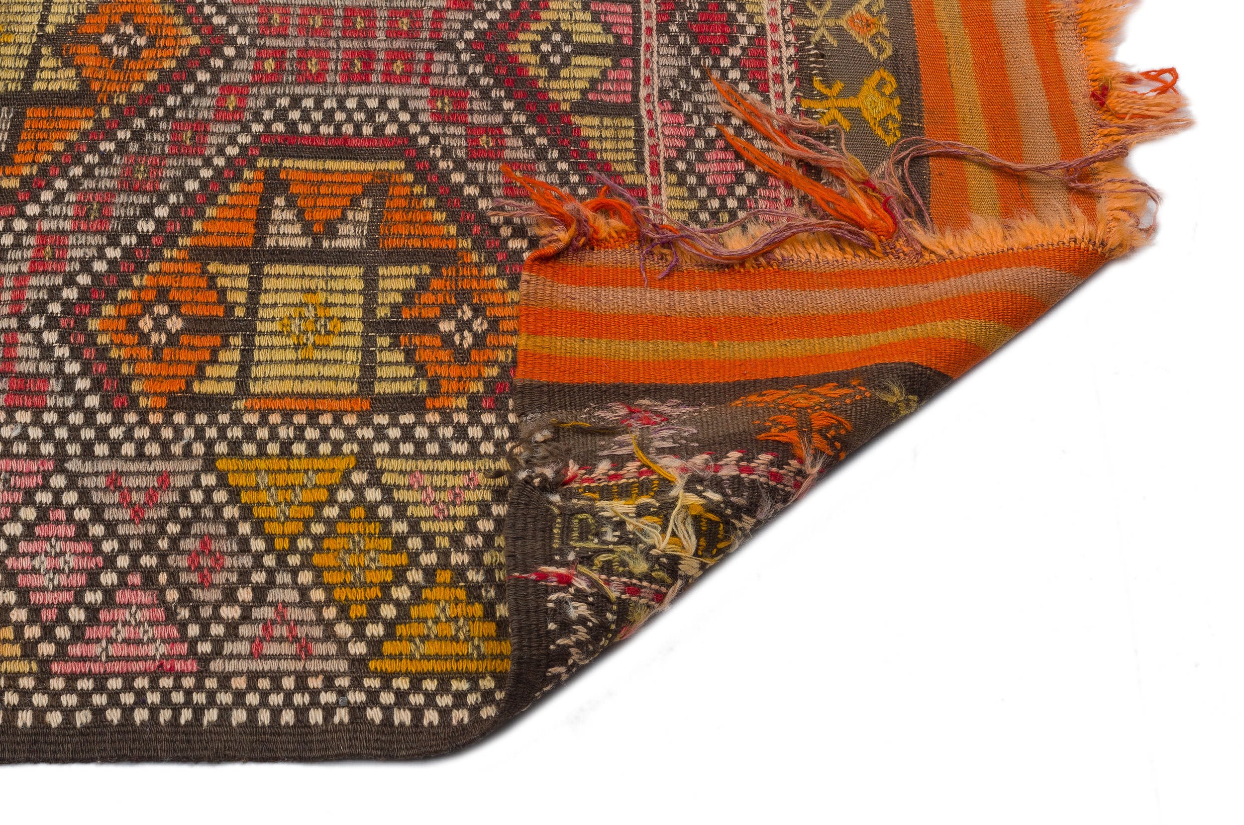 Geometric Over Dyed Kilim Rug 5'9'' x 9'8'' ft 176 x 294 cm