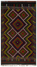 Geometric Over Dyed Kilim Rug 6'1'' x 10'7'' ft 185 x 323 cm