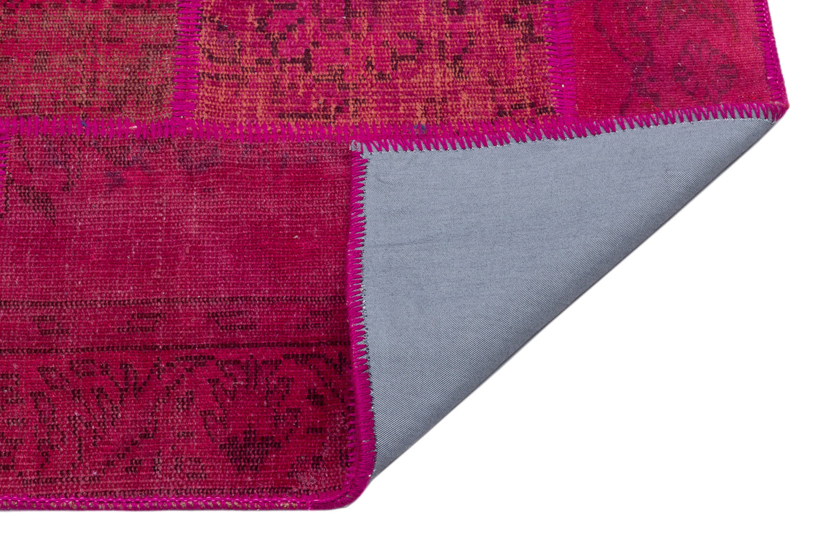 Red Over Dyed Patchwork Unique Rug 3&#39;11&#39;&#39; x 5&#39;11&#39;&#39; ft 119 x 181 cm