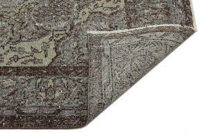 Gray Over Dyed Vintage Rug 5'6'' x 8'11'' ft 168 x 272 cm