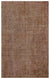 Brown Over Dyed Vintage Rug 6'1'' x 9'9'' ft 185 x 297 cm