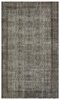 Gray Over Dyed Vintage Rug 5'8'' x 9'9'' ft 173 x 296 cm