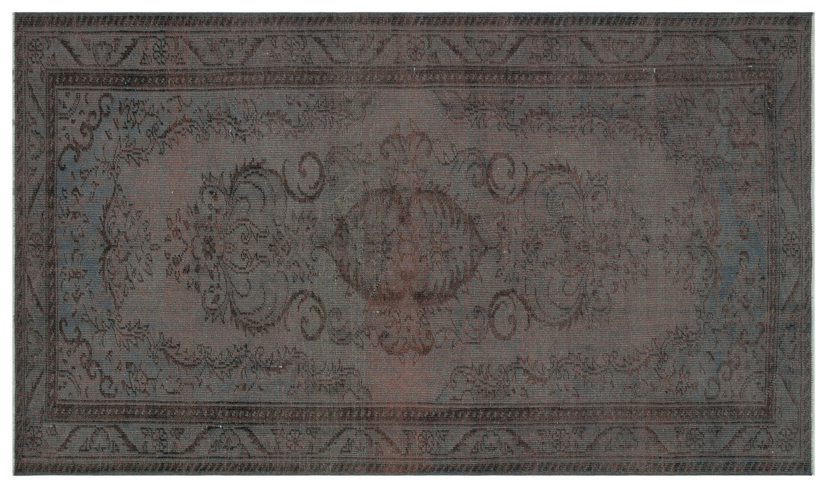 Gray Over Dyed Vintage Rug 5&#39;6&#39;&#39; x 8&#39;11&#39;&#39; ft 167 x 272 cm