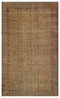 Brown Over Dyed Vintage Rug 5'3'' x 8'8'' ft 159 x 263 cm