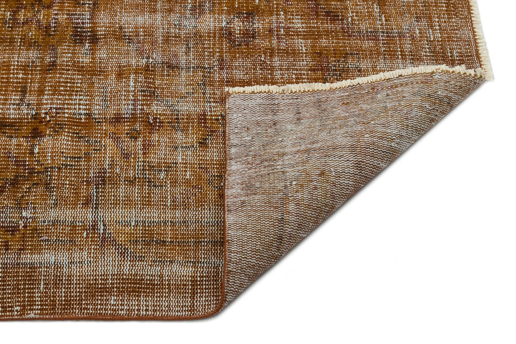 Brown Over Dyed Vintage Rug 6'1'' x 8'6'' ft 185 x 260 cm