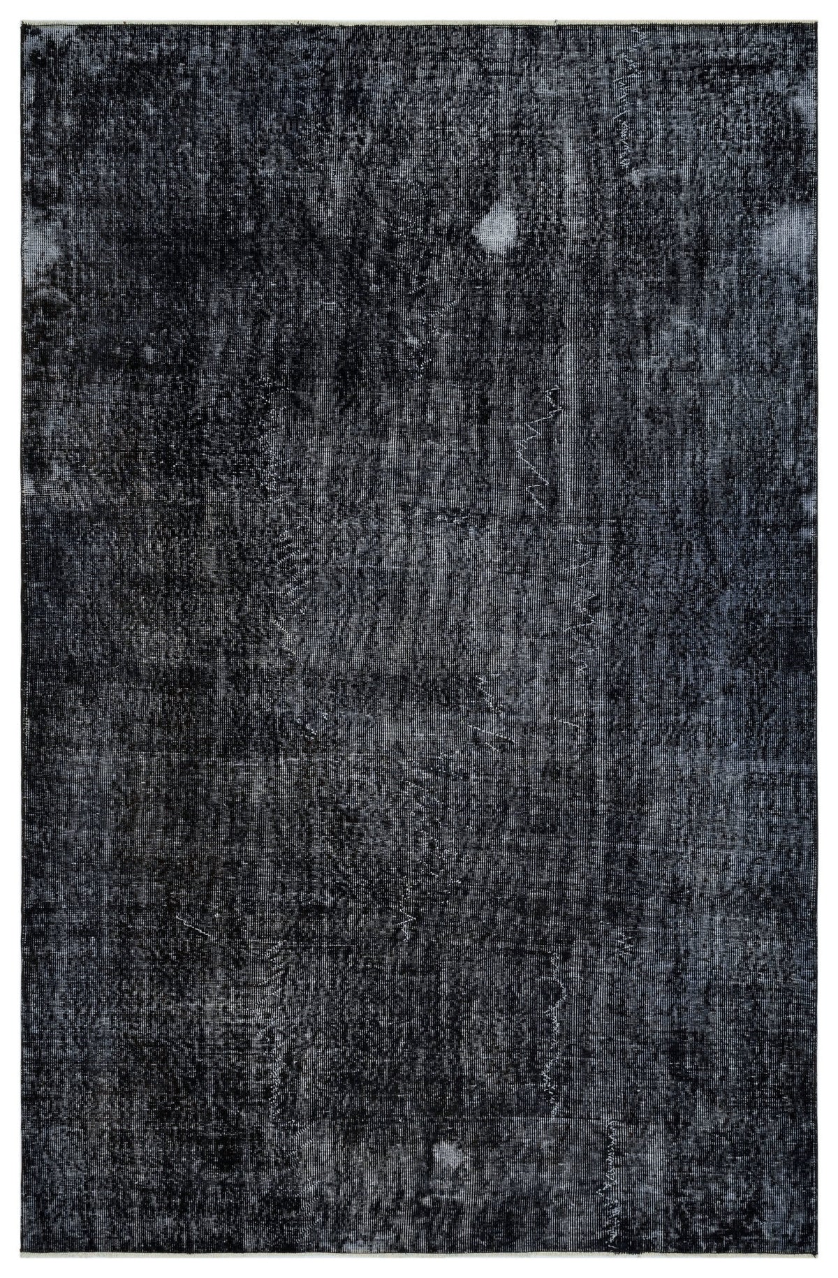 Black Over Dyed Vintage Rug 5&#39;9&#39;&#39; x 8&#39;11&#39;&#39; ft 175 x 271 cm