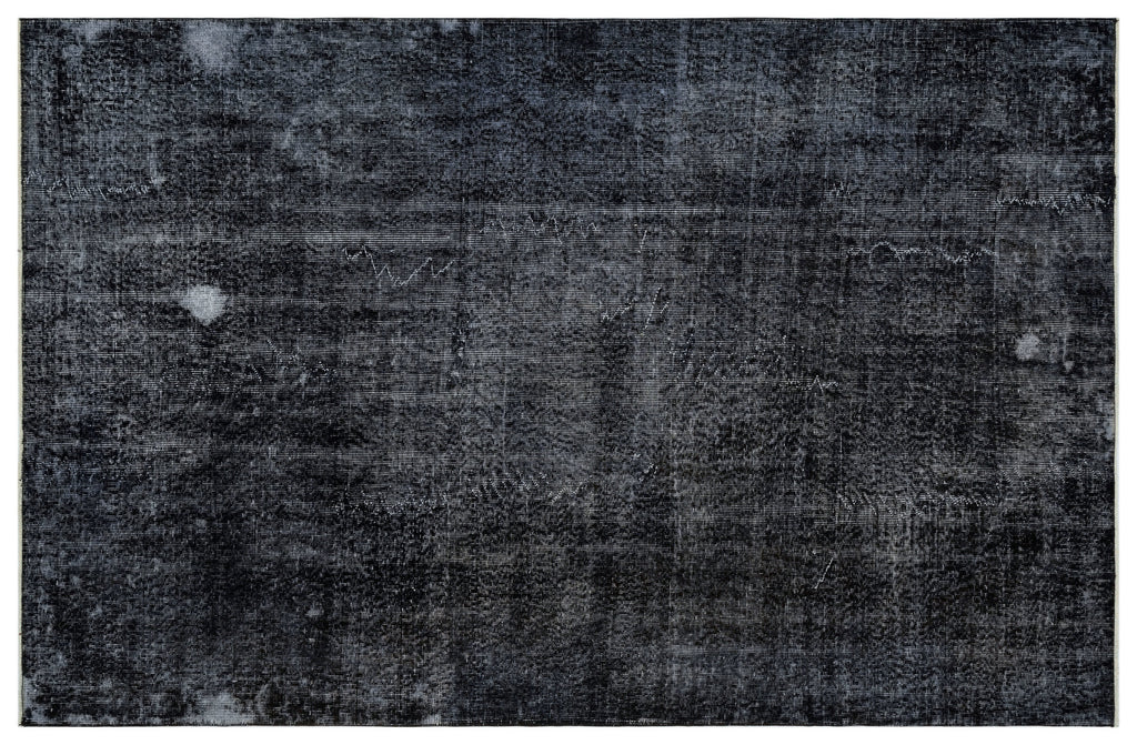 Black Over Dyed Vintage Rug 5'9'' x 8'11'' ft 175 x 271 cm