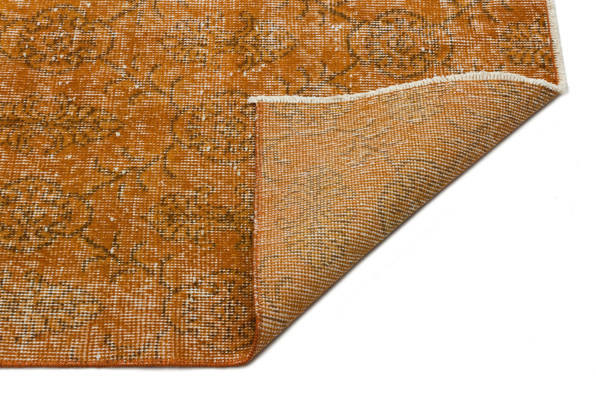 Brown Over Dyed Vintage Rug 6&#39;2&#39;&#39; x 10&#39;2&#39;&#39; ft 188 x 310 cm