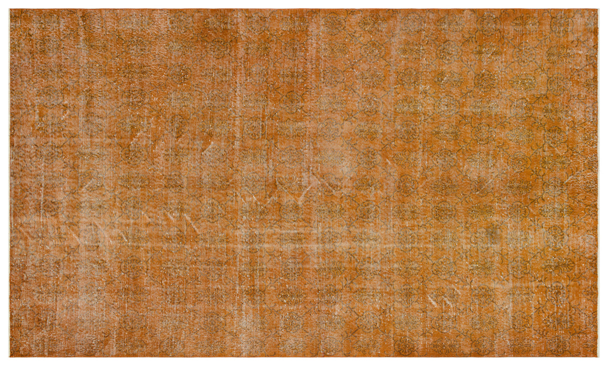 Brown Over Dyed Vintage Rug 6&#39;2&#39;&#39; x 10&#39;2&#39;&#39; ft 188 x 310 cm