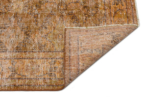 Brown Over Dyed Vintage Rug 4'10'' x 8'6'' ft 148 x 259 cm