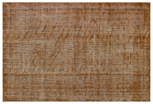 Brown Over Dyed Vintage Rug 6'2'' x 9'2'' ft 189 x 280 cm