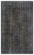 Black Over Dyed Vintage Rug 5'5'' x 8'10'' ft 165 x 270 cm