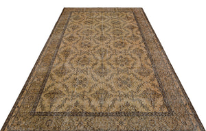 Brown Over Dyed Vintage Rug 5'9'' x 9'5'' ft 176 x 288 cm