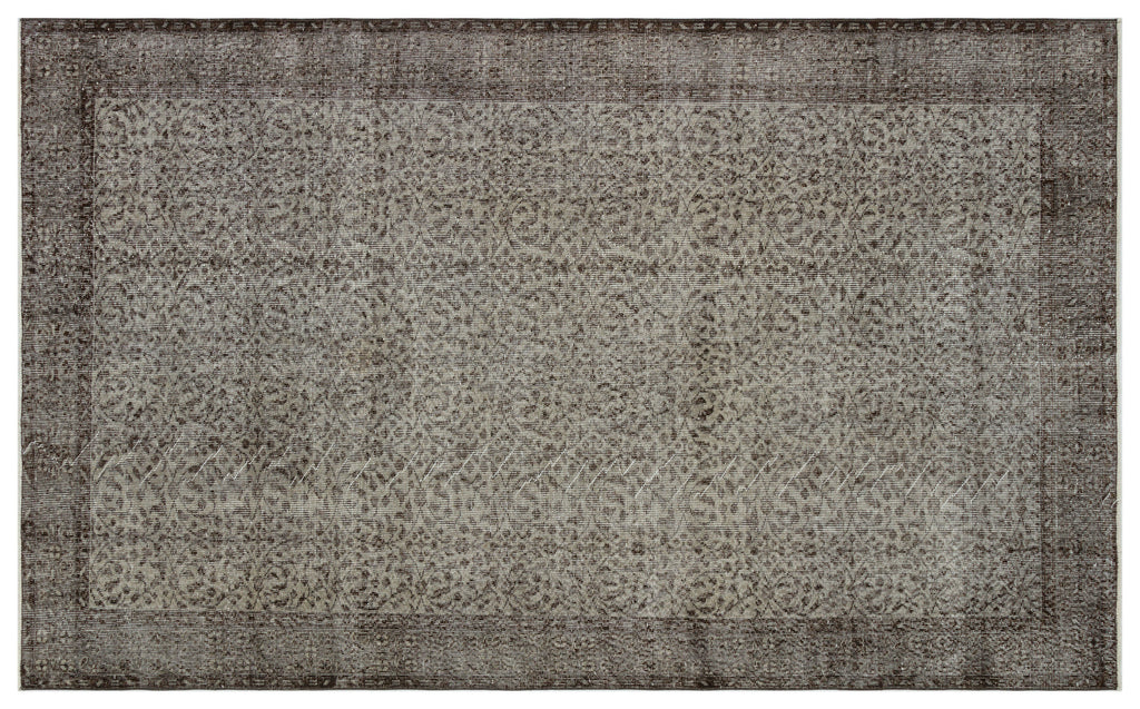 Gray Over Dyed Vintage Rug 5'7'' x 9'4'' ft 171 x 285 cm