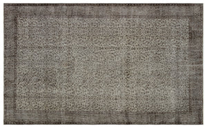Gray Over Dyed Vintage Rug 5'7'' x 9'4'' ft 171 x 285 cm
